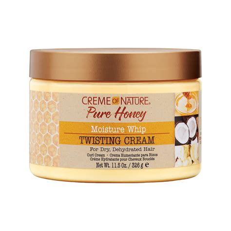 Creme of Nature Curl Cream, Pure Honey Moisture Whip Twisting Cream, For Dry Curly Hair, 11.5 Fl ...