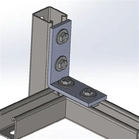 BIM objects - Free download! 4 Hole 3 Way Corner Angle w/ Short Spring ...