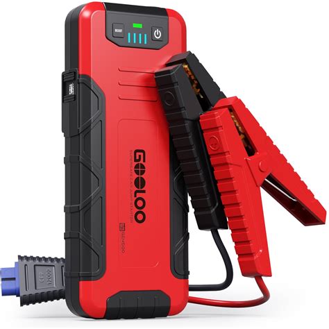 GOOLOO Car Battery Jump Starter,4500A Peak Jump Starter with USB Quick Charge (for 10L Gas or Up ...