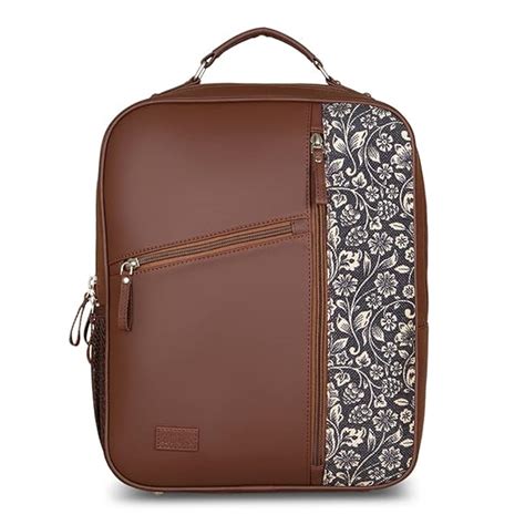 Buy Zouk Unisex Black Floral Printed Laptop Backpacks for Office ...