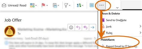 Report Suspicious Email with PhishAlarm | IT@Cornell