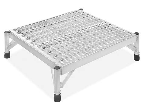 Stationary Work Platform - Aluminum, 24 x 24", 9-15" Height H-10172 - ULINE