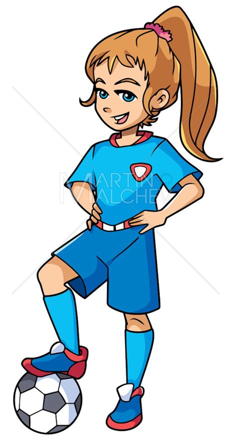 Girls Football Cartoon 的图像结果