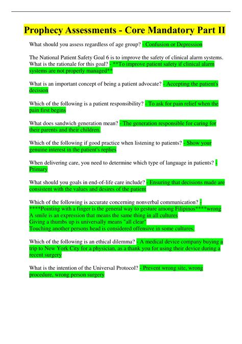 Image result for Core Mandatory 2 Test Answers