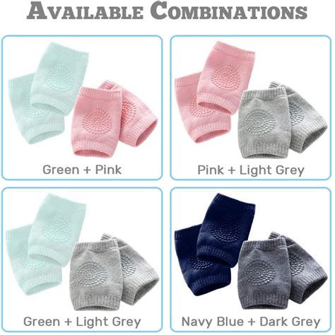 Kalevel Baby Crawling Anti-Slip Knee Pads Cotton Knee Sleeve Protector ...