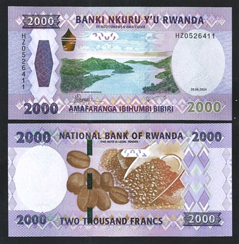 Rwanda 2000 Francs 2024, UNC, P-44 New Design – Fortumor Numismatic Center