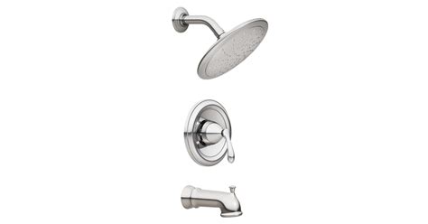Moen 82991 Posi-Temp Pressure Balanced Tub and Shower Trim Rain Shower ...
