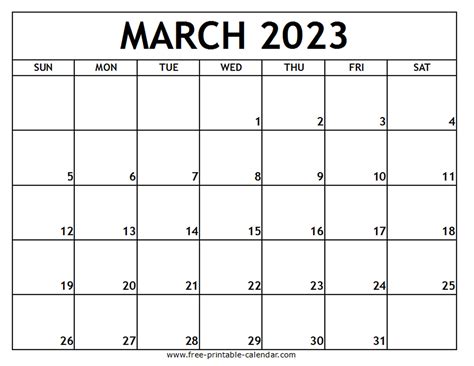 Free printable march 2023 calendar templates holidays – Artofit