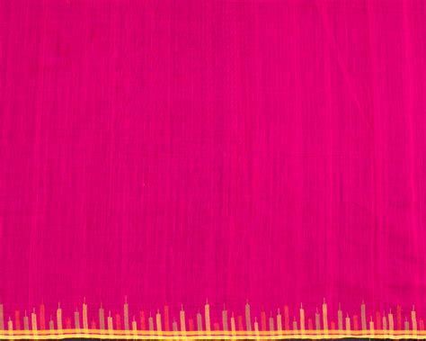 Skyline Fest Kuppadam Cotton Handspun Saree - Dark Pink