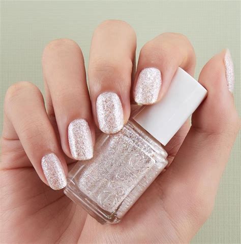 white glitter nail polish