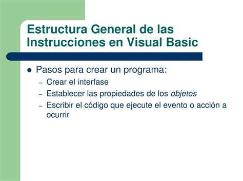 Image result for Estructura De Programa Visual Basic