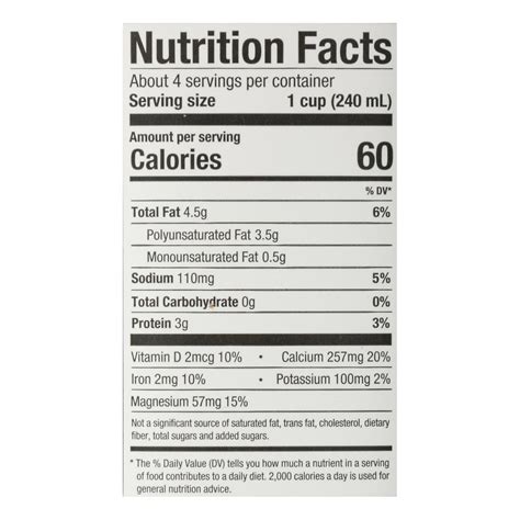 Pacific Foods Hemp Milk Nutrition Facts | Besto Blog