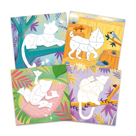 Galt Sticker By Numbers (Wild Animals) - Infantino