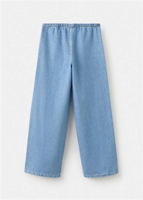 Wide leg jeans with stitching detail - Kids | MANGO Egypt