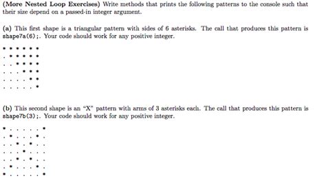 Nested Loop Exercises 的图像结果