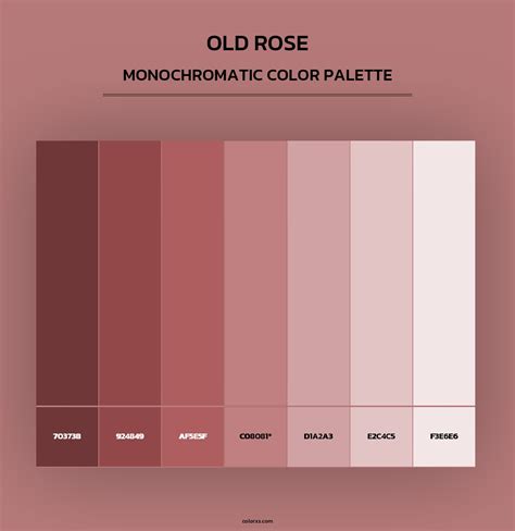 Old Rose color palettes - colorxs.com