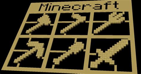 Image result for Minecraft Tools Printable 3D