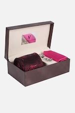 Buy Men Maroon Tie Pocket Square And Cufflink Online - 39751072 | Van ...