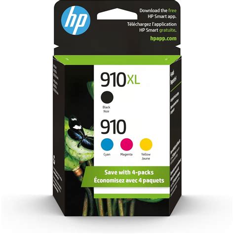 Original HP 910 Cyan, Magenta, Yellow / 910XL Black Ink Cartridges (4 ...