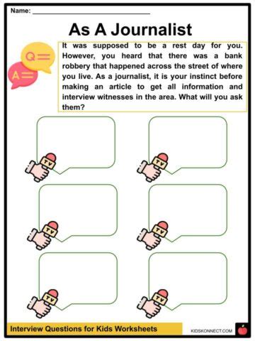 Kid Interview Questions Worksheet 的图像结果
