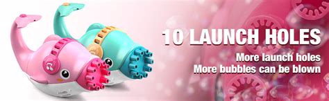 Buy TOY STORE Dolphin Bubbles Gatling Machine 10-Hole Battery Operated ...