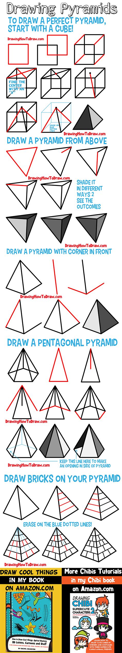 How to Draw a Rectangular Pyramid 的图像结果
