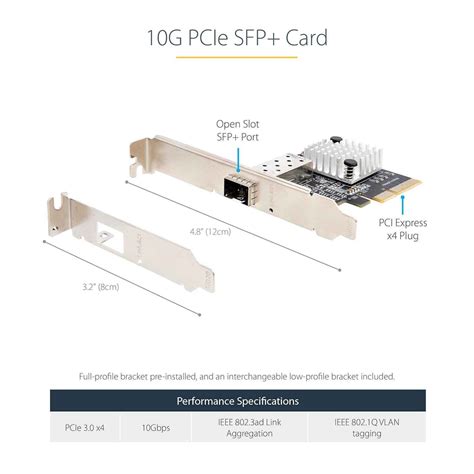 StarTech.com 10G PCIe SFP+ Card - Single SFP+ Port Network Adapter ...