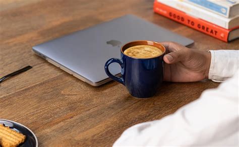 Buy Shay Ceramic Coffee Mug Set, Set of 2, 300ml, Midnight Blue ...