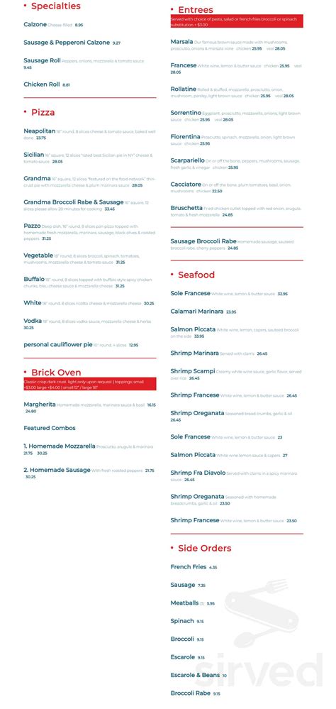 Umberto's Of New Hyde Park menu in New Hyde Park, New York, USA