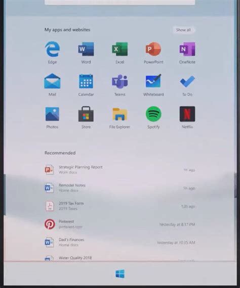 Image result for Windows 10 X Start Menu