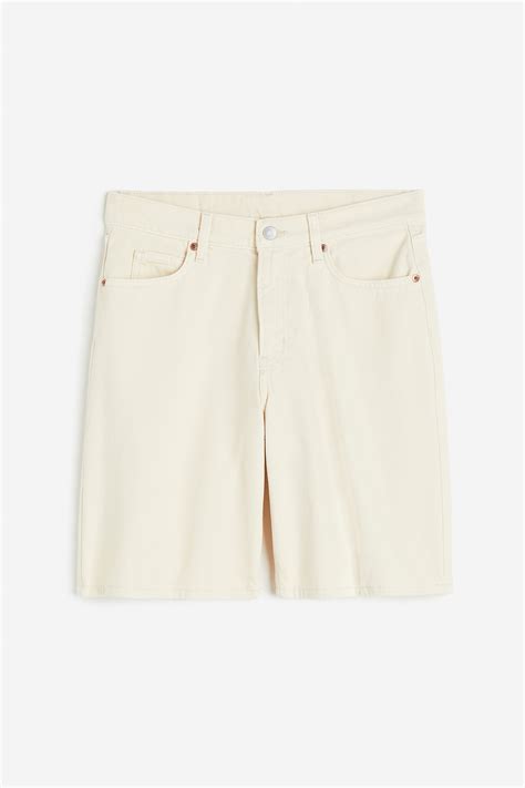 Low-waisted Bermuda shorts - Cream - Ladies | H&M IN