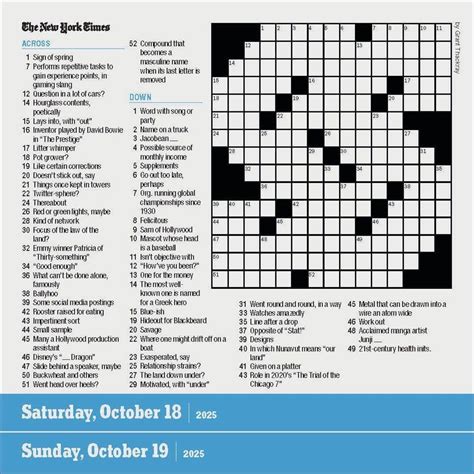 New York Times Daily Crosswords 2025 Desk Calendar - Calendars.com