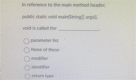 Image result for Main Method Header