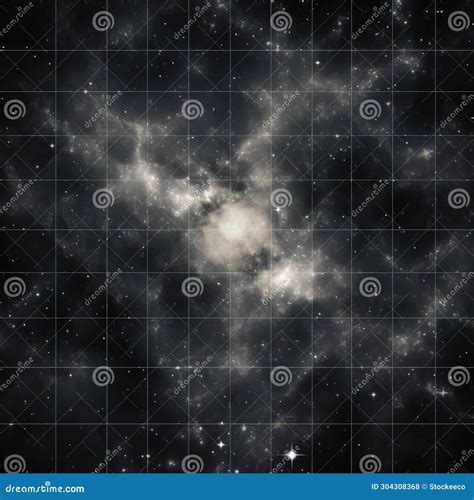 Abstract Minimalism: Hyper-realistic Galaxy in Graph Paper Grids Stock ...