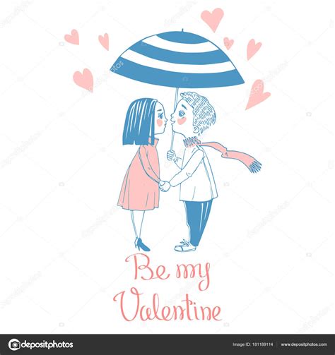 Cute Stick Figures Kissing