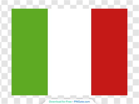 Italy Flag Vertical with Green White Red Stripes Free PNG - PNGate