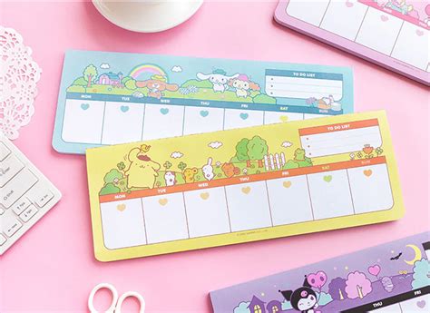 Sanrio Weekly Planner Pad -To Do List – Crazily Kawaii