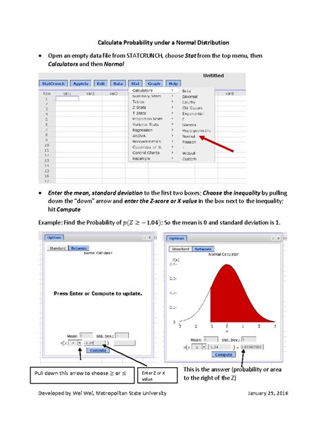 Image result for Normal Approximation Probability StatCrunch