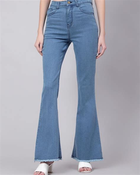 Buy Women's Blue Boot cut Jeans Online in India at Bewakoof