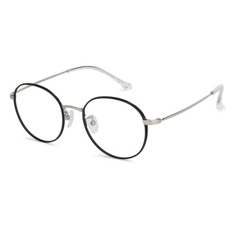 Shop online for Silver Black Silver Transparent Full Rim Round John ...