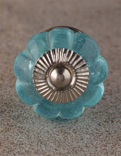 Turquoise Melon Shape Glass Knob – NEERJA INTERNATIONAL INC