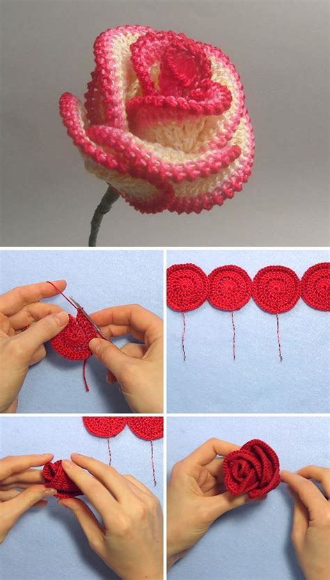 Image result for Crochet Rose Tutorial