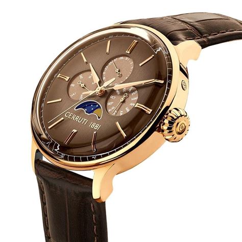 Buy Online Cerruti 1881 Brown Dial Leather Strap Watch for Men ...