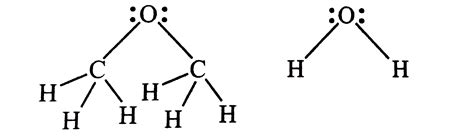 In both water and dimethyl ether `(CH_(3)-underset(..)overset(..)O-CH ...
