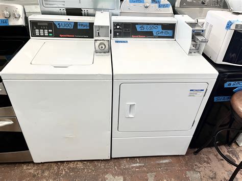 Speed Queen Commercial Coin Operated Washer and Gas Dryer Set , White ...