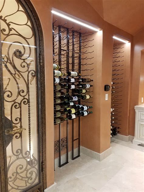 A Stunning Floor to Ceiling Metal Wine Rack Display in Irvine ...
