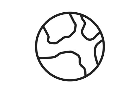 Earth Icon Simple Line 的图像结果