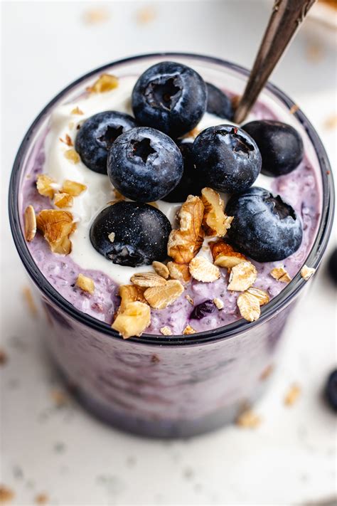 Blueberry overnight oats - The Delicious plate