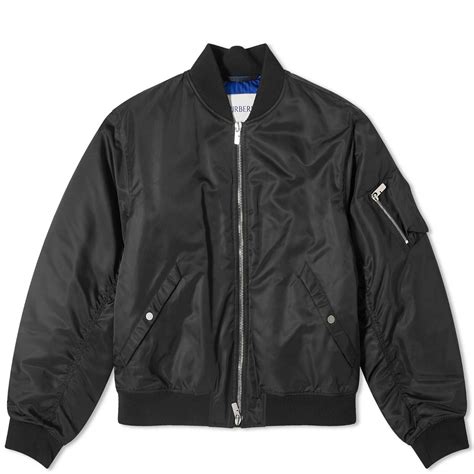 Burberry Men's Nylon Bomber Jacket in Black Burberry