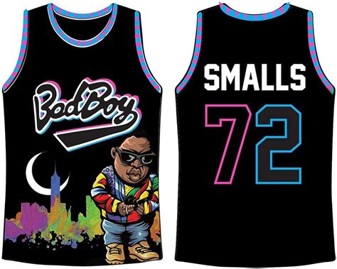 Buy Men's Bad Boy Short Sleeves 72 Biggie Smalls Jersey 90S Hip Hop ...